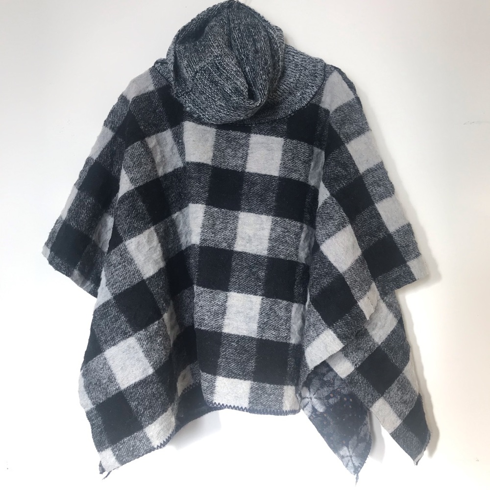 Anthro Reversible Wool Poncho